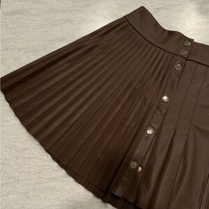 Zara Brown Mini Skirt with Button Detail